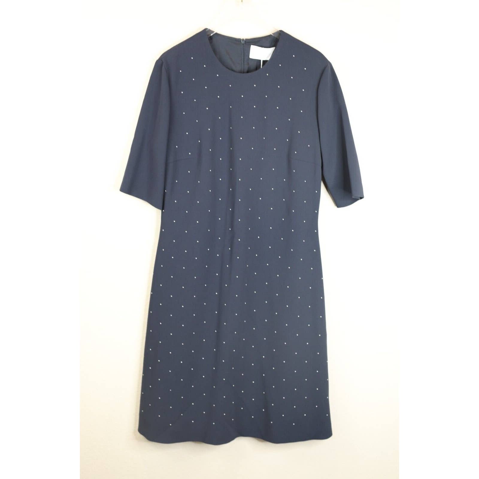 Boss Hugo Boss Dress Women 8 Blue Studded Shift Nwt